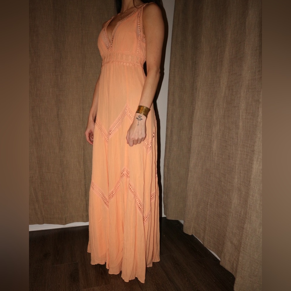 CHELSEA & VIOLET coral maxi dress Size S